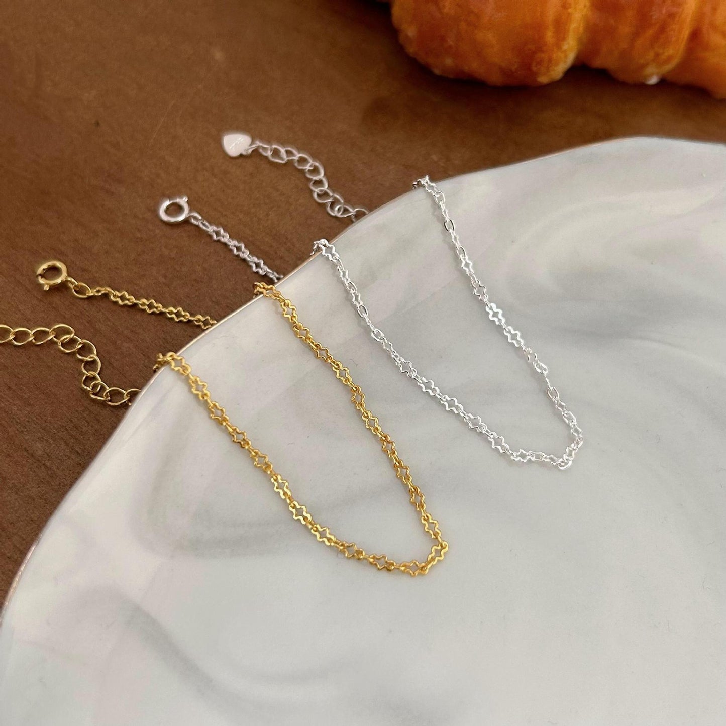 Minimalist 925 Sterling Silver Geometric Bracelet