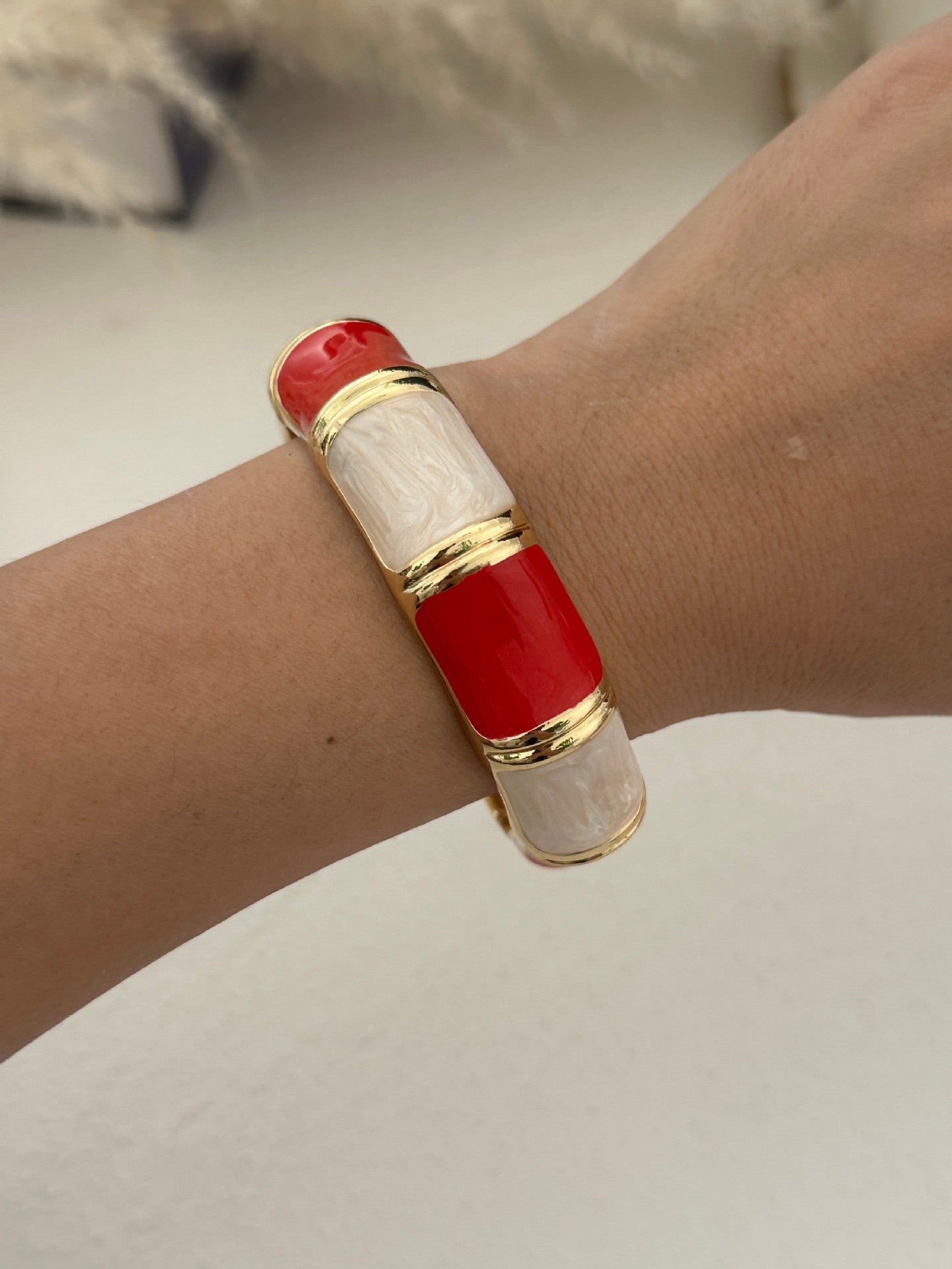 Bracciale bohémien in lega smaltata a goccia, rotondo ovale, geometrico da donna