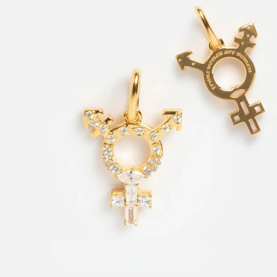 Ciondolo Lettera Vintage in Ottone Placcato Oro 18K Ciondolo a Goccia d'Olio con Ciondolo a Barra per Donna