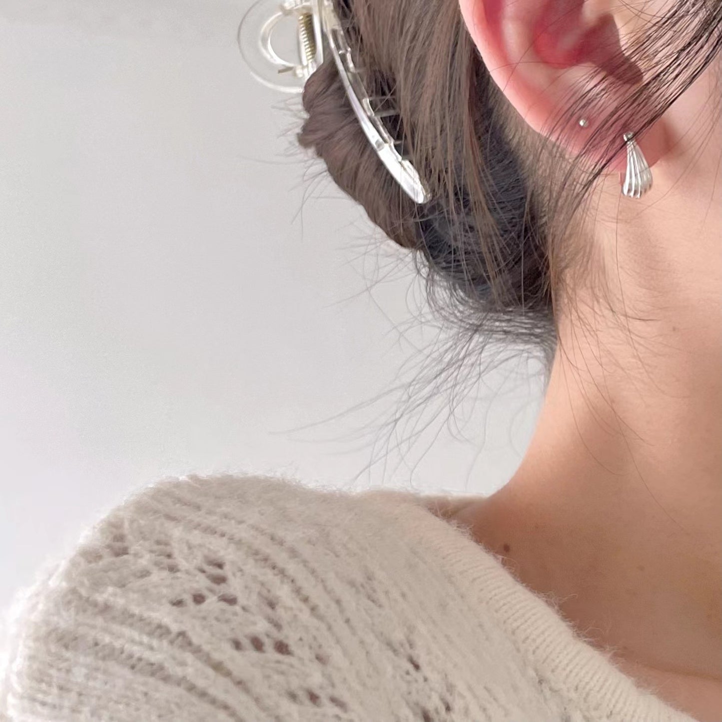 Orecchini a Cerchio Geometrici Tondi Minimalisti in Argento Sterling 925