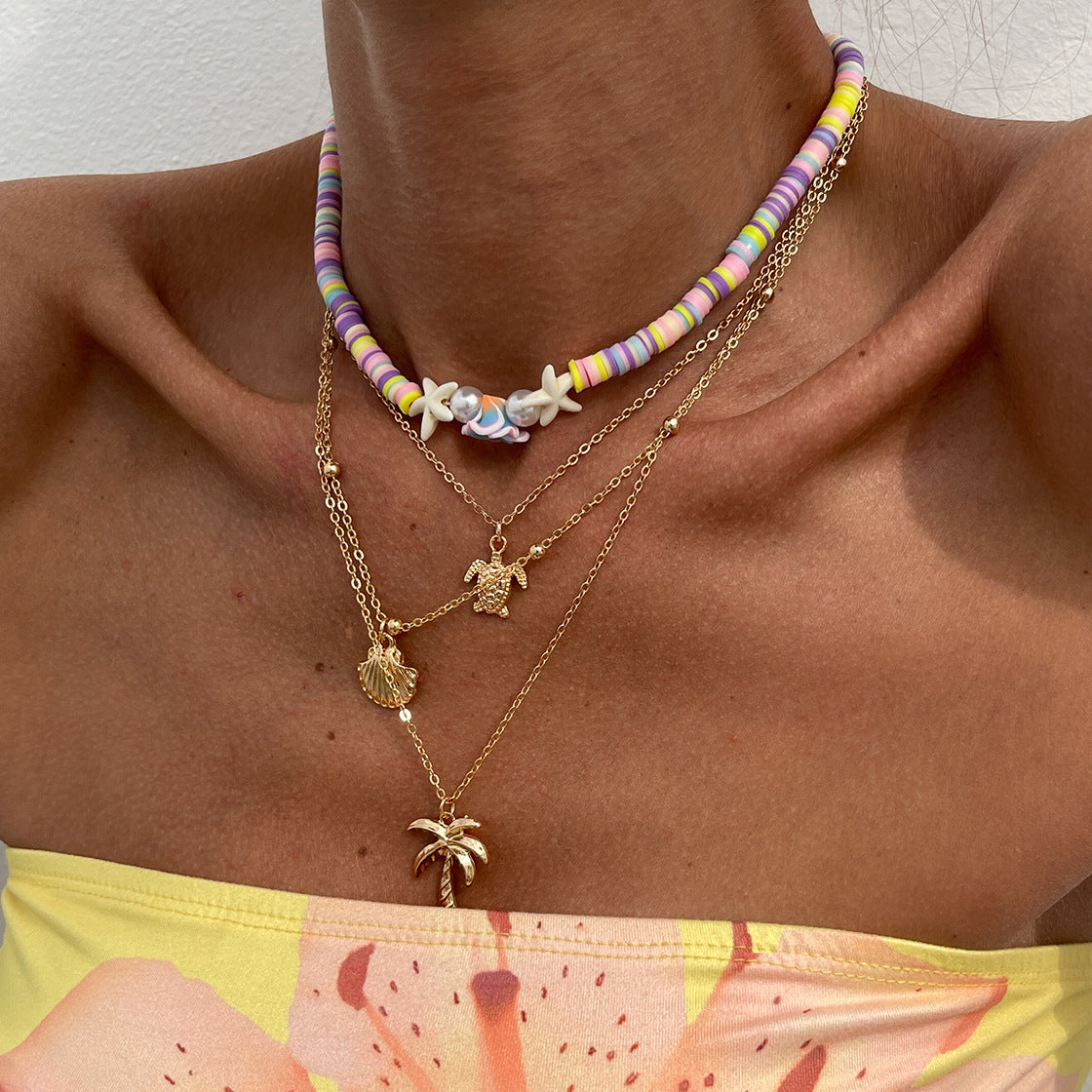 Bohemian Vintage Floral Plated Alloy Pendant Necklace for Women