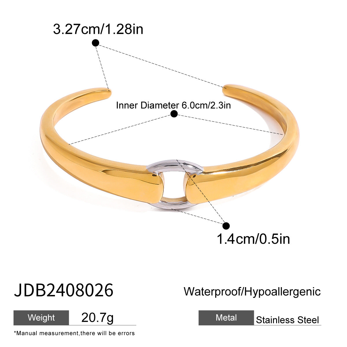 Set di anello, orecchini a lobo e bracciale regolabile placcati in acciaio inossidabile geometrico all'avanguardia con catena di perline
