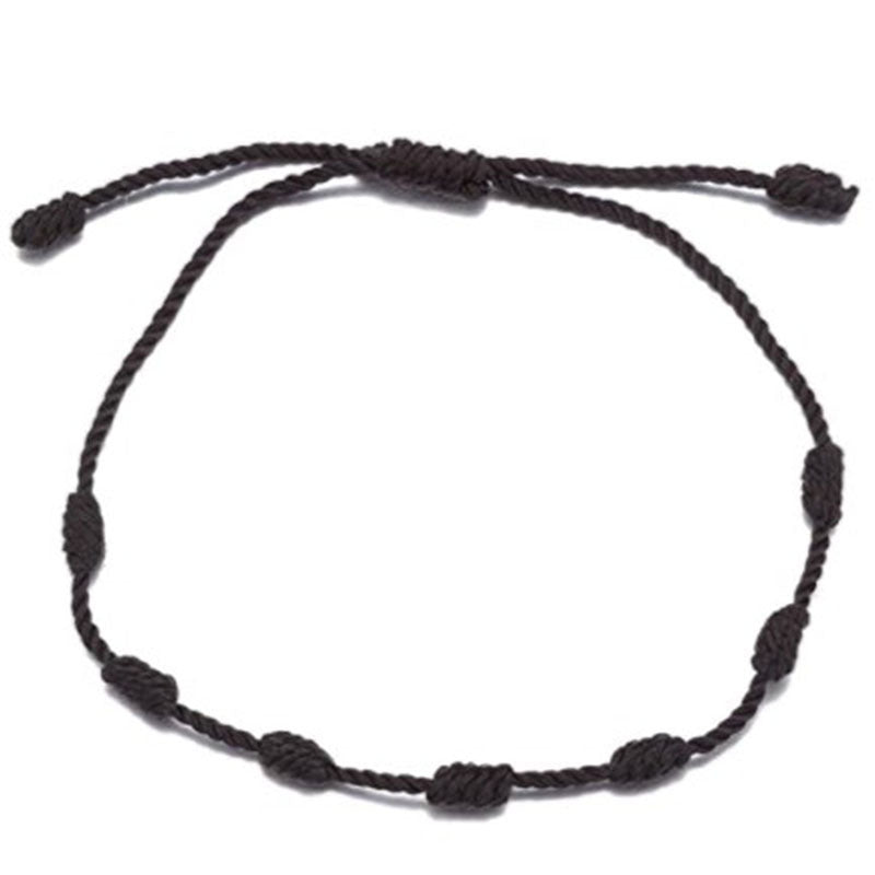 Vintage Bohemian Geometric Evil Eye Woven Rope Bracelet Unisex Adjustable Handmade Bangle