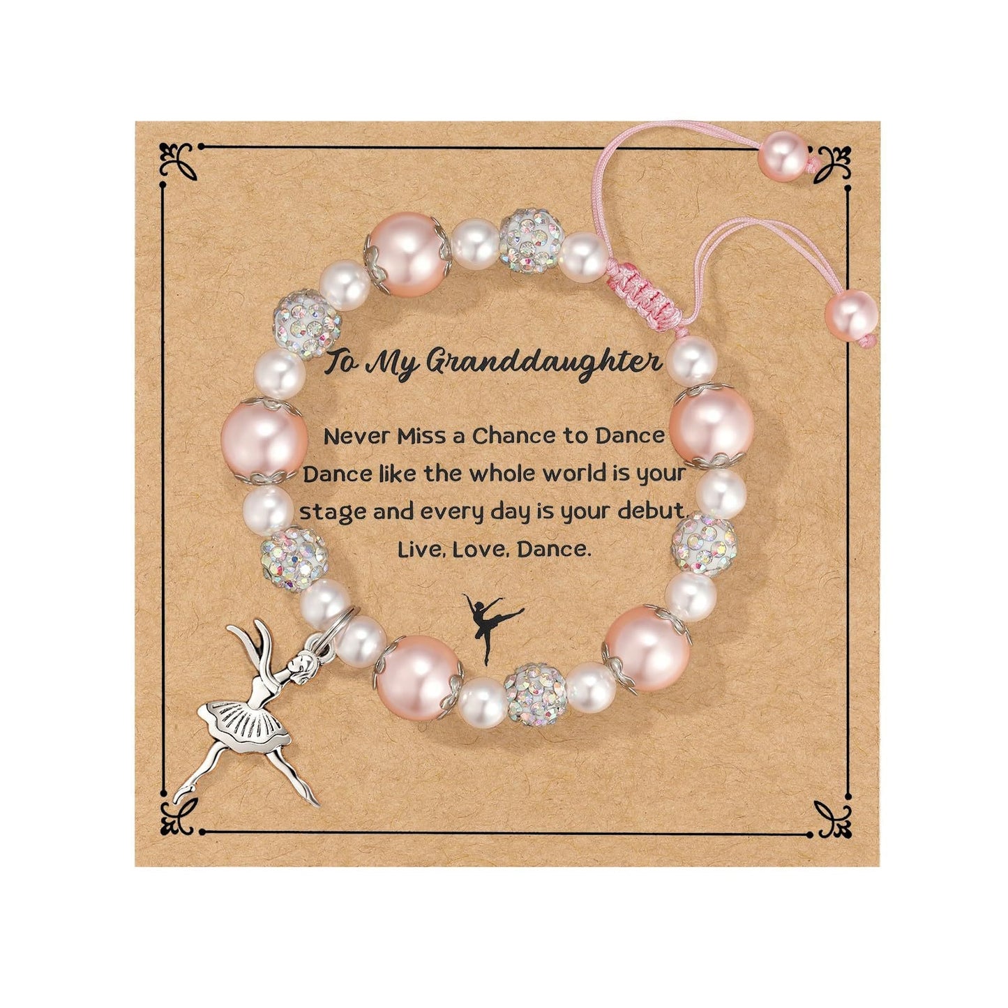 8mm Imitation Pearl Heart Woven Bracelet Unisex Fashion Jewelry Gift