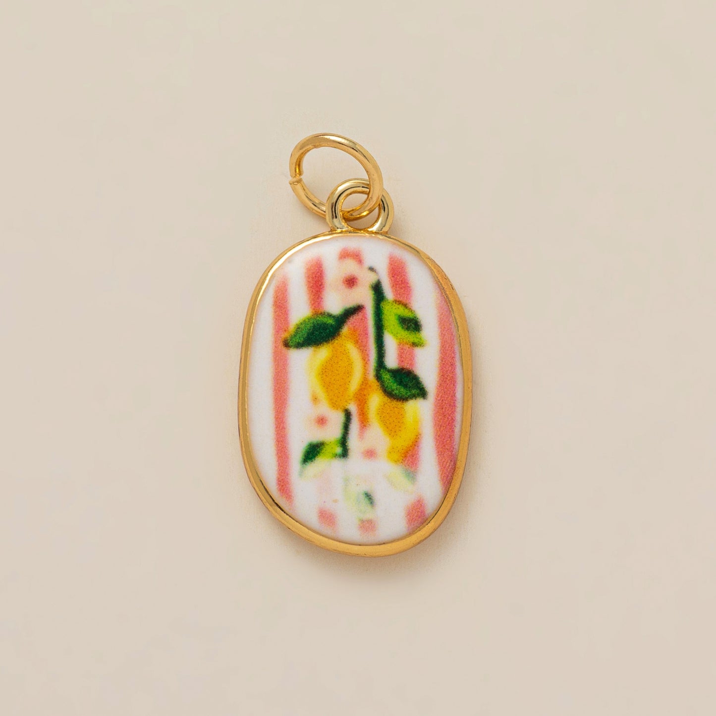 Minimalist Floral Pattern Brass PVD Plated DIY Charm Bar Pendant