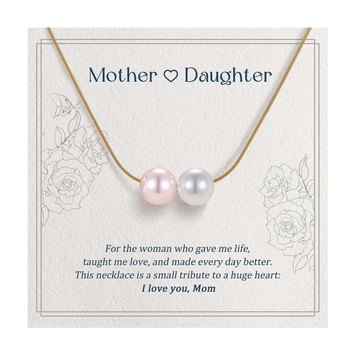 Geometric Round Imitation Pearl Necklace Women Adjustable Cable Chain