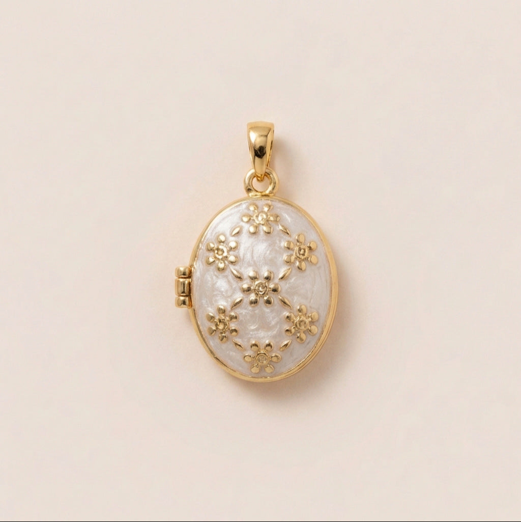 Vintage 18K Gold Plated Brass Heart Pendant Drip Oil DIY Charm Bar