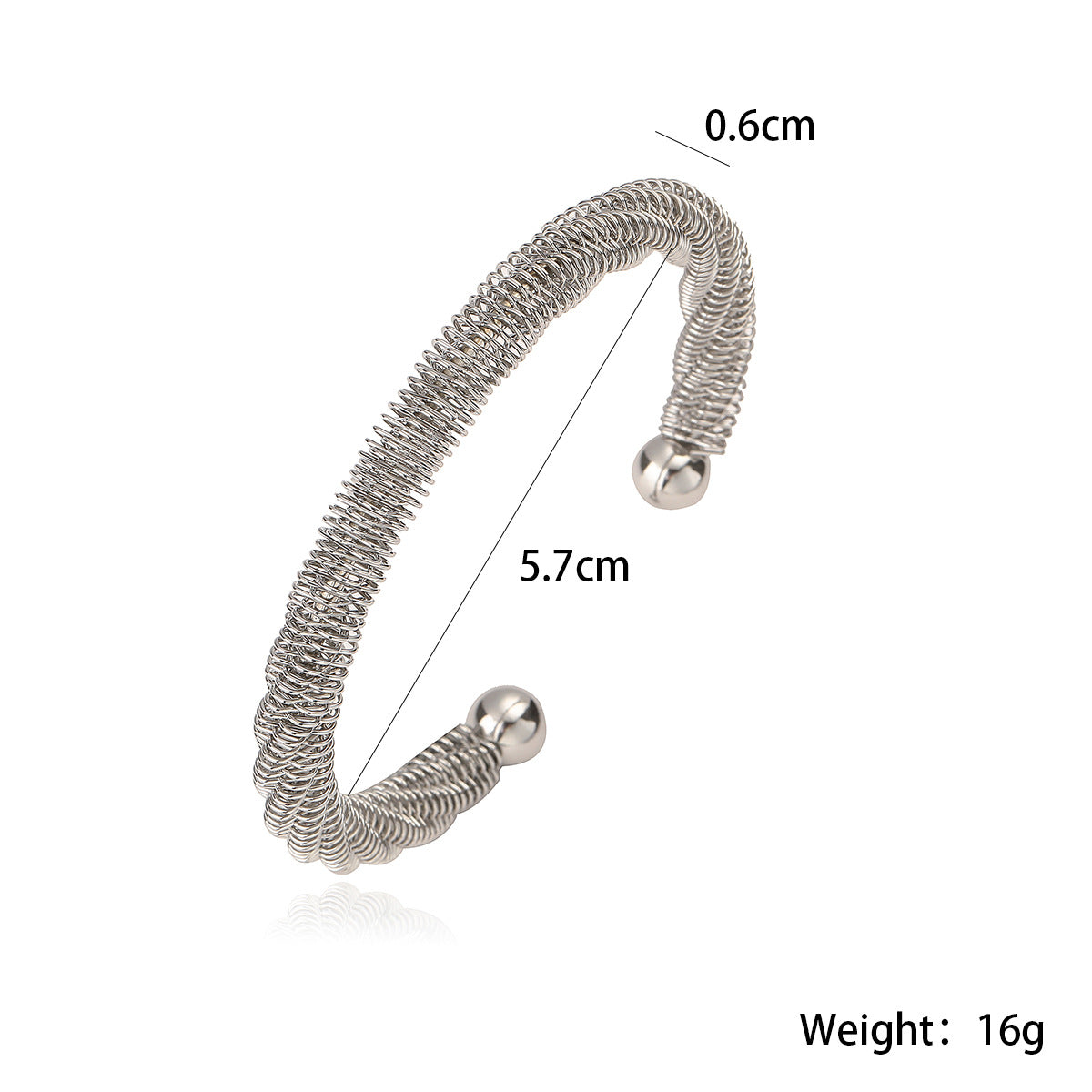 Vintage Geometric Plated Stainless Steel Open Cuff Bracelet for Women