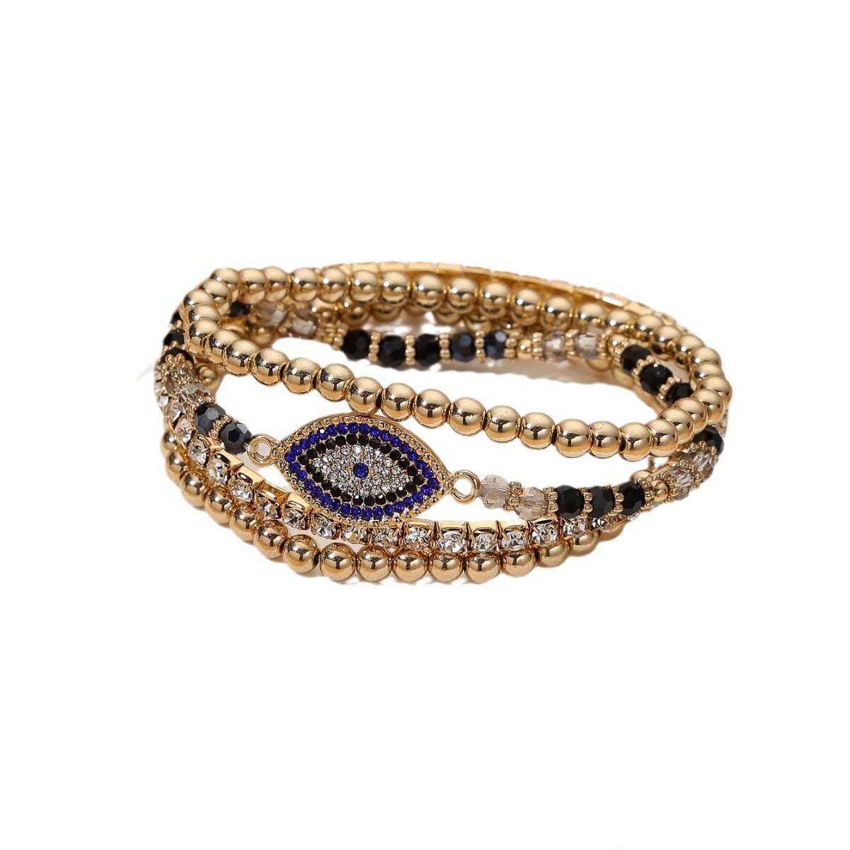 Bracciale da donna in rame a U geometrico stile Hip-Hop vintage con intarsio di zirconi