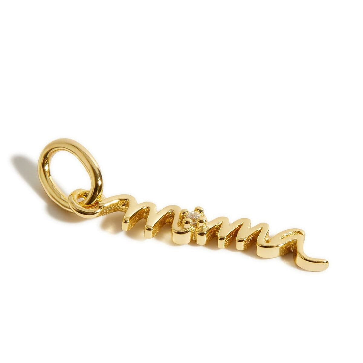Minimalist 18K Gold Plated Stainless Steel Heart Charm Bar for Cable Chain Necklace