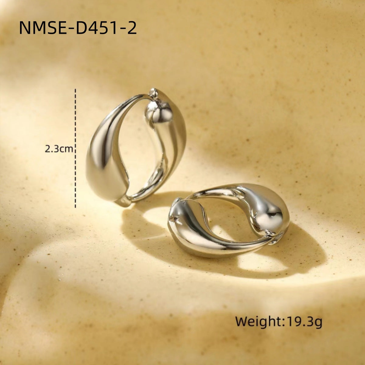 Pendientes de aro minimalistas de acero inoxidable con forma de gota de agua para mujer con acabado chapado en oro