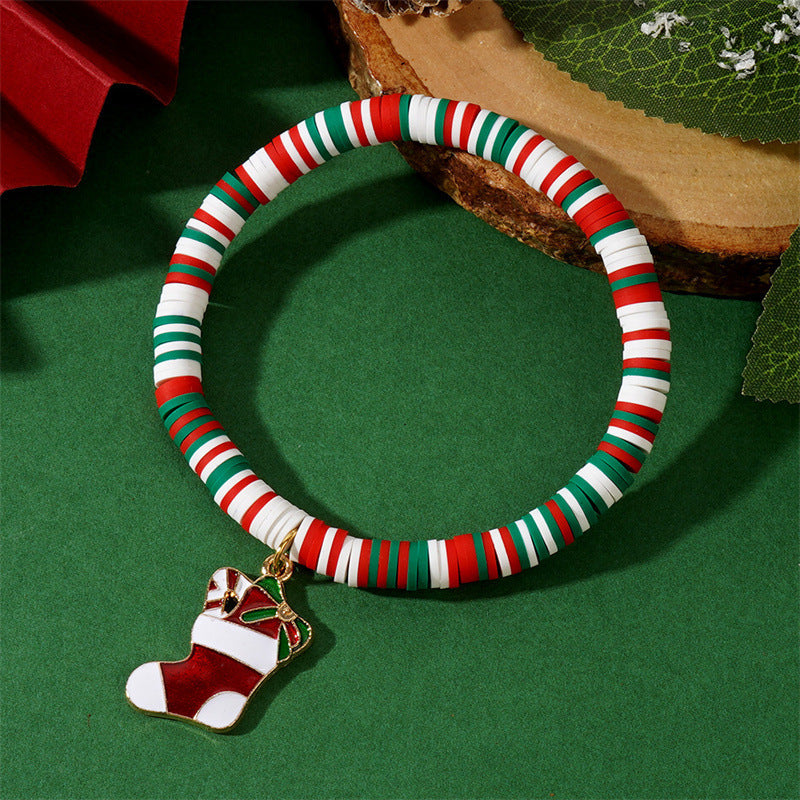 Christmas Cartoon Resin Charm Bracelet for Women
