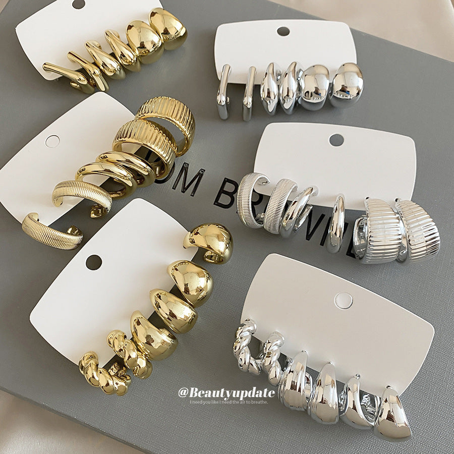 Pendientes de botón redondos geométricos minimalistas para mujer con postes de acero inoxidable galvanizado y cuerpos de acetato de resina