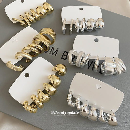 Pendientes de botón redondos geométricos minimalistas para mujer con postes de acero inoxidable galvanizado y cuerpos de acetato de resina