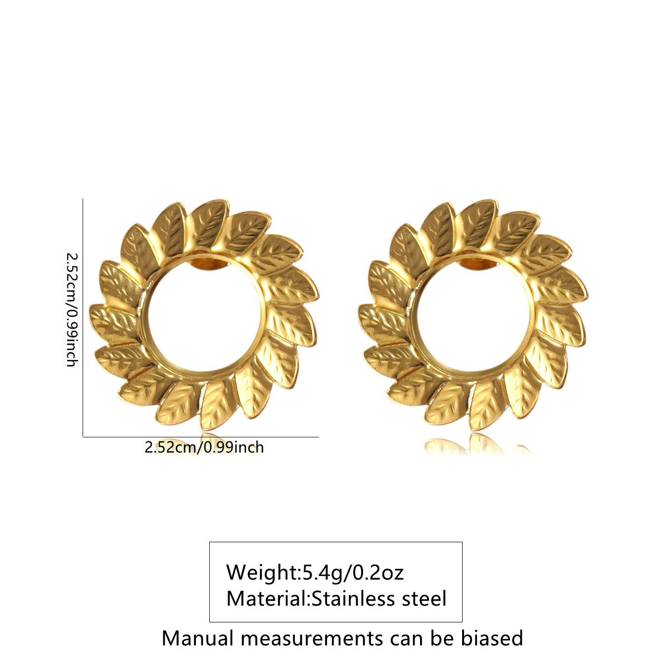 Vintage Elegant Geometric Floral Stainless Steel Earrings