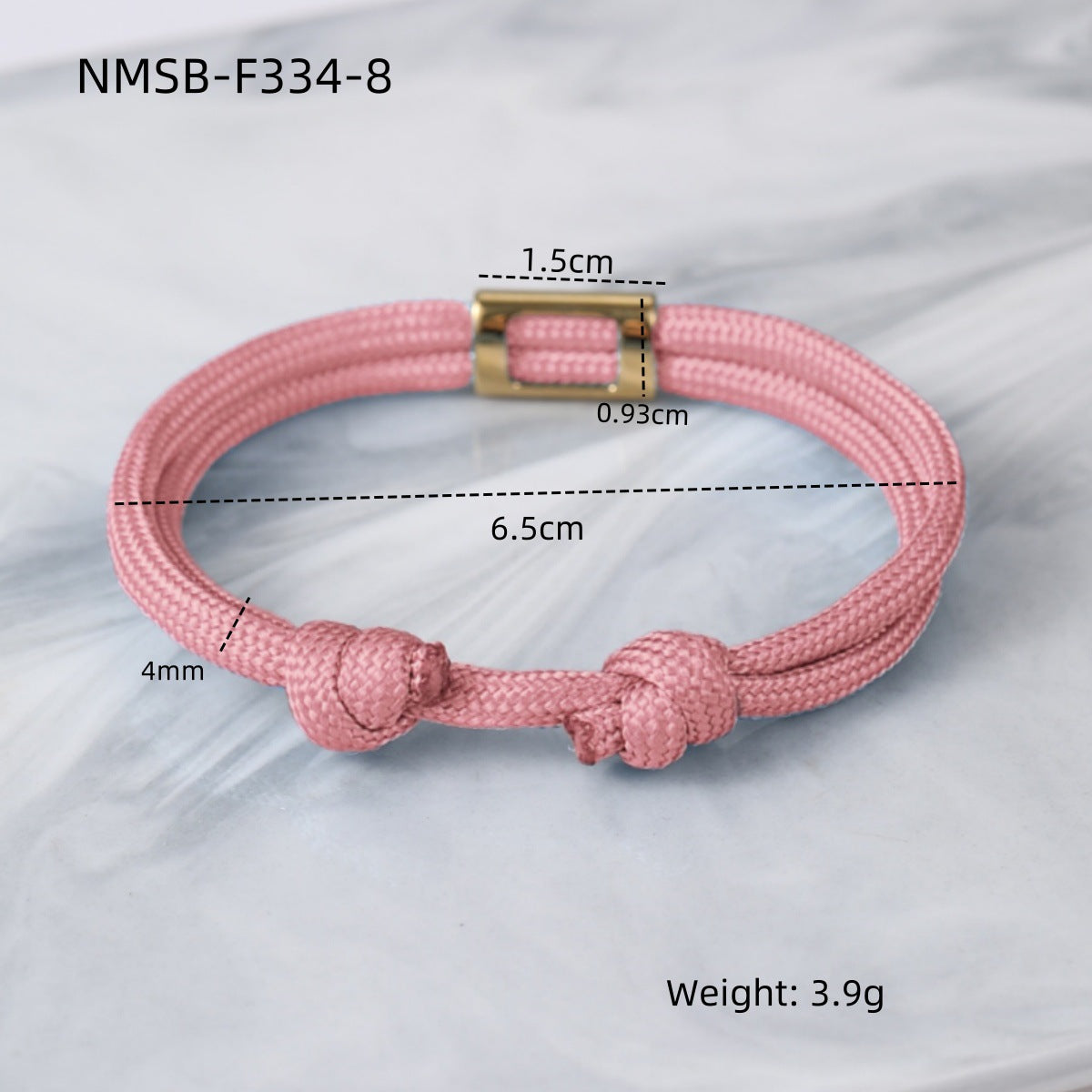 Minimalist Elegant 18K Gold Plated Stainless Steel Handmade Woven DIY Charm Bar Bracelet