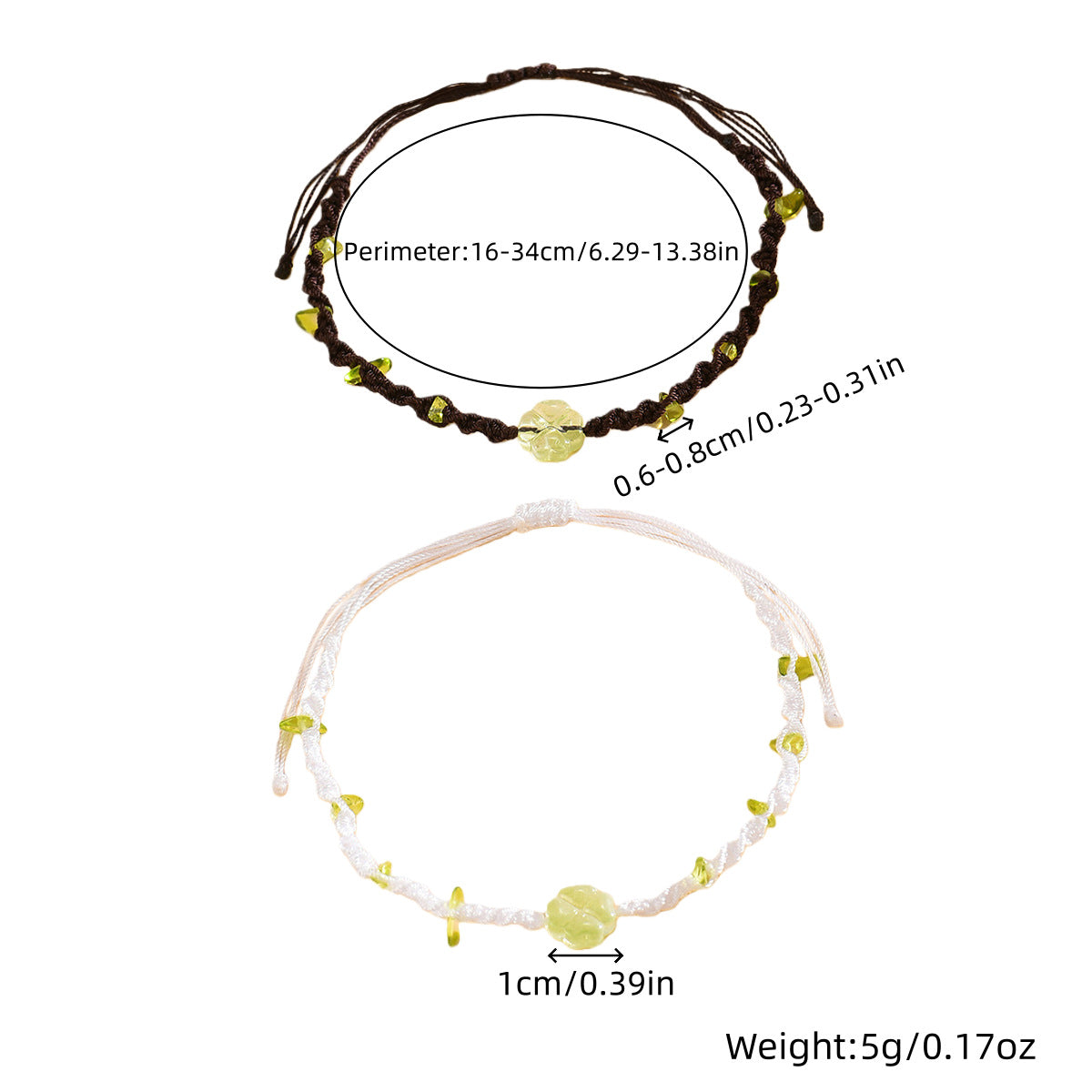 Sweet Handmade Four-Leaf Clover Leaf Bracelet for Couples