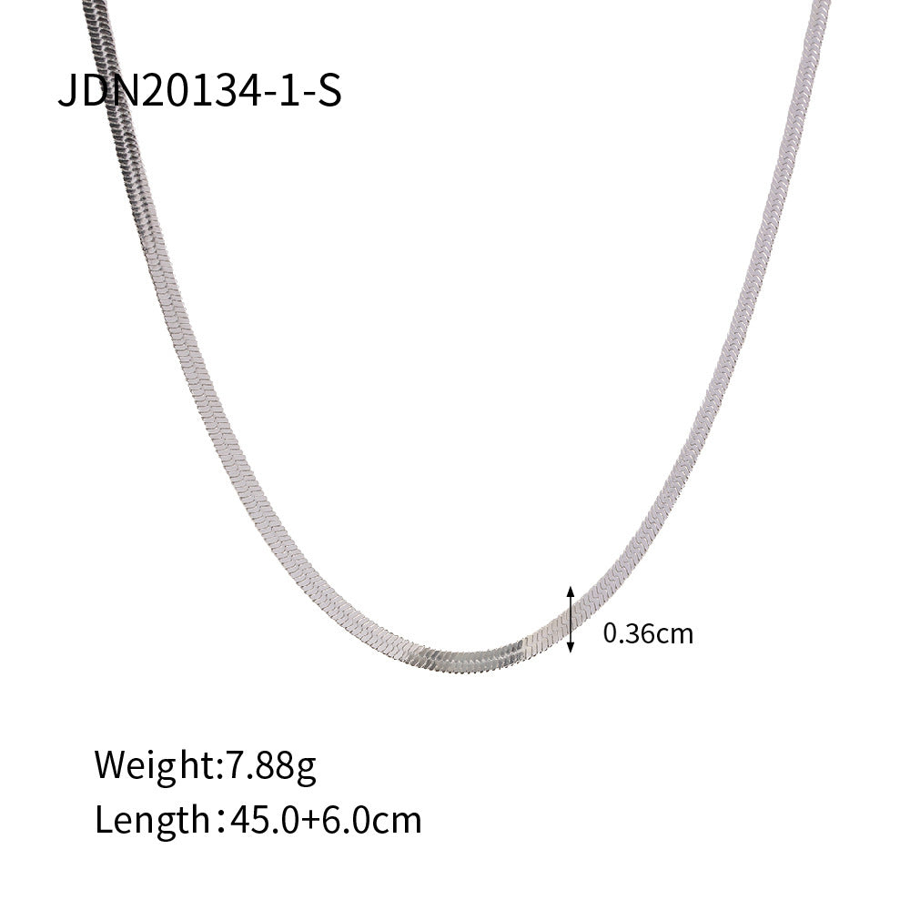 Collana pendente geometrica minimalista con frange in acciaio inossidabile con pendente in titanio e finitura placcata per donna