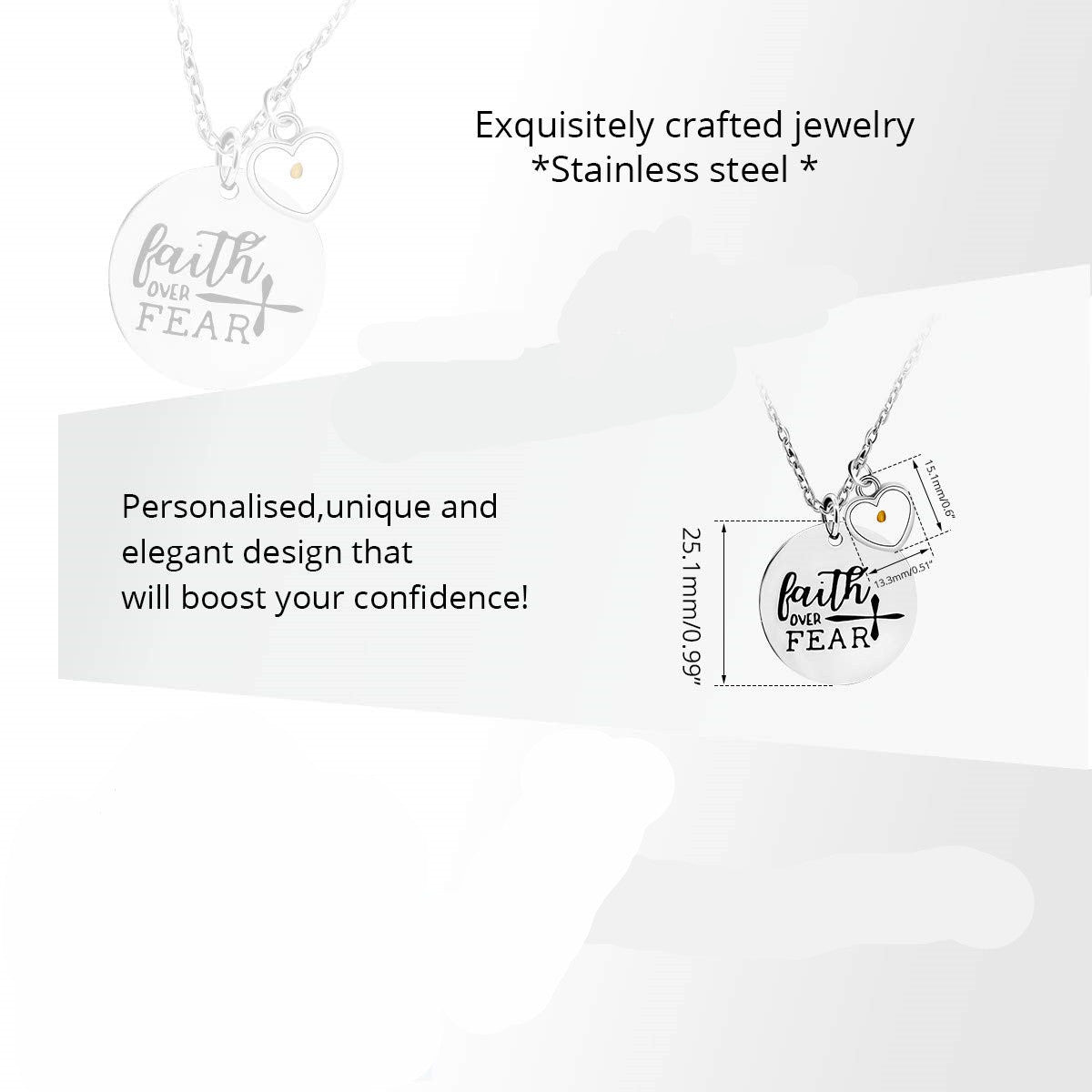 Minimalist Geometric Cross Pendant Necklace in Stainless Steel with Titanium Steel Charm and Electroplated Finish for Women