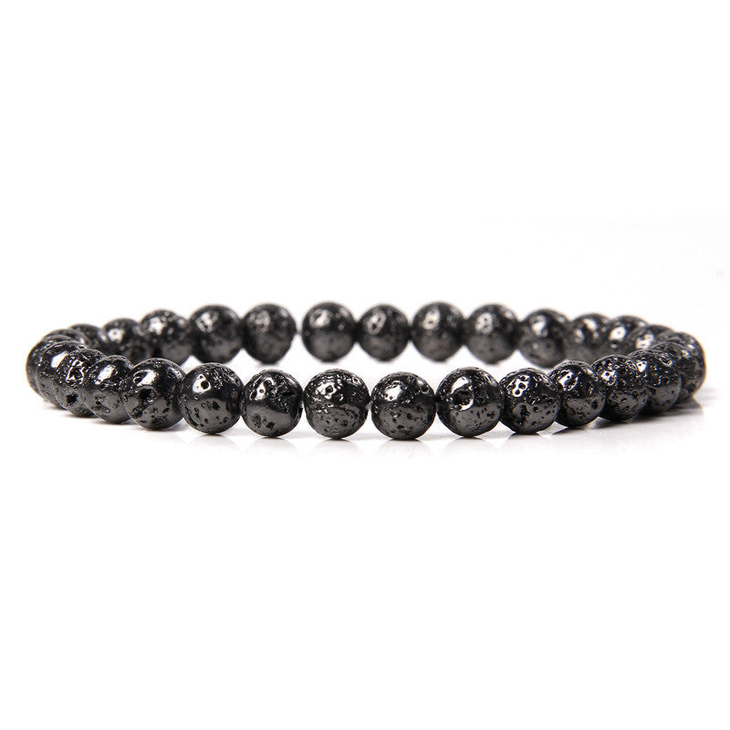 Sweet Natural Gemstone Round Beaded Stretch Bracelet Unisex