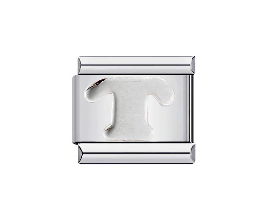 Minimalist Letter Stainless Steel Plating Charm Bar