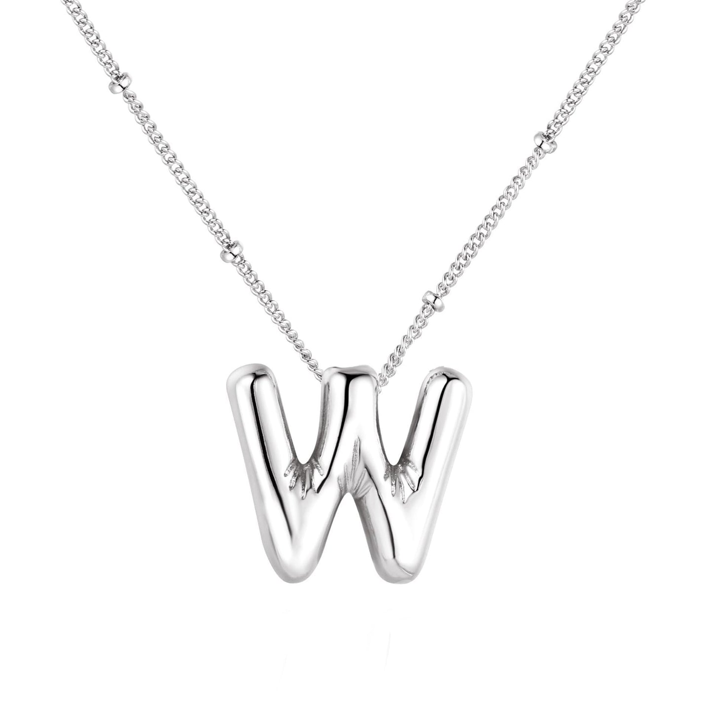 Gold Plated Brass Letter Pendant Necklace for Women
