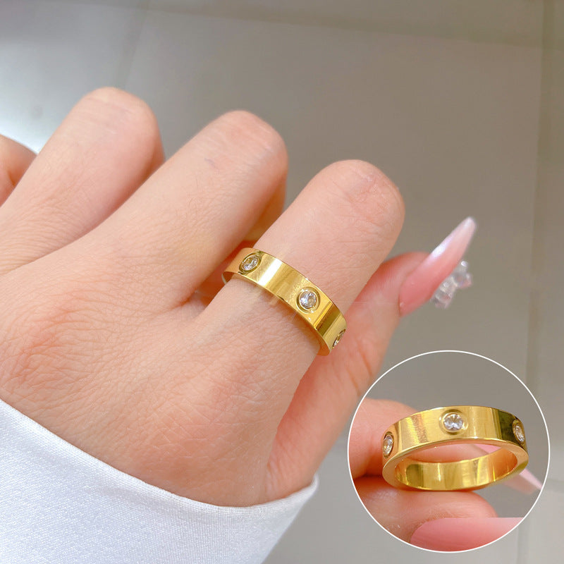 Minimalist Cool-Sweet Titanium Steel Crown Ring for Unisex