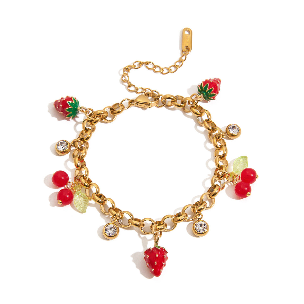 Geometric Heart Stainless Steel Plated Pearl Bracelet for Women