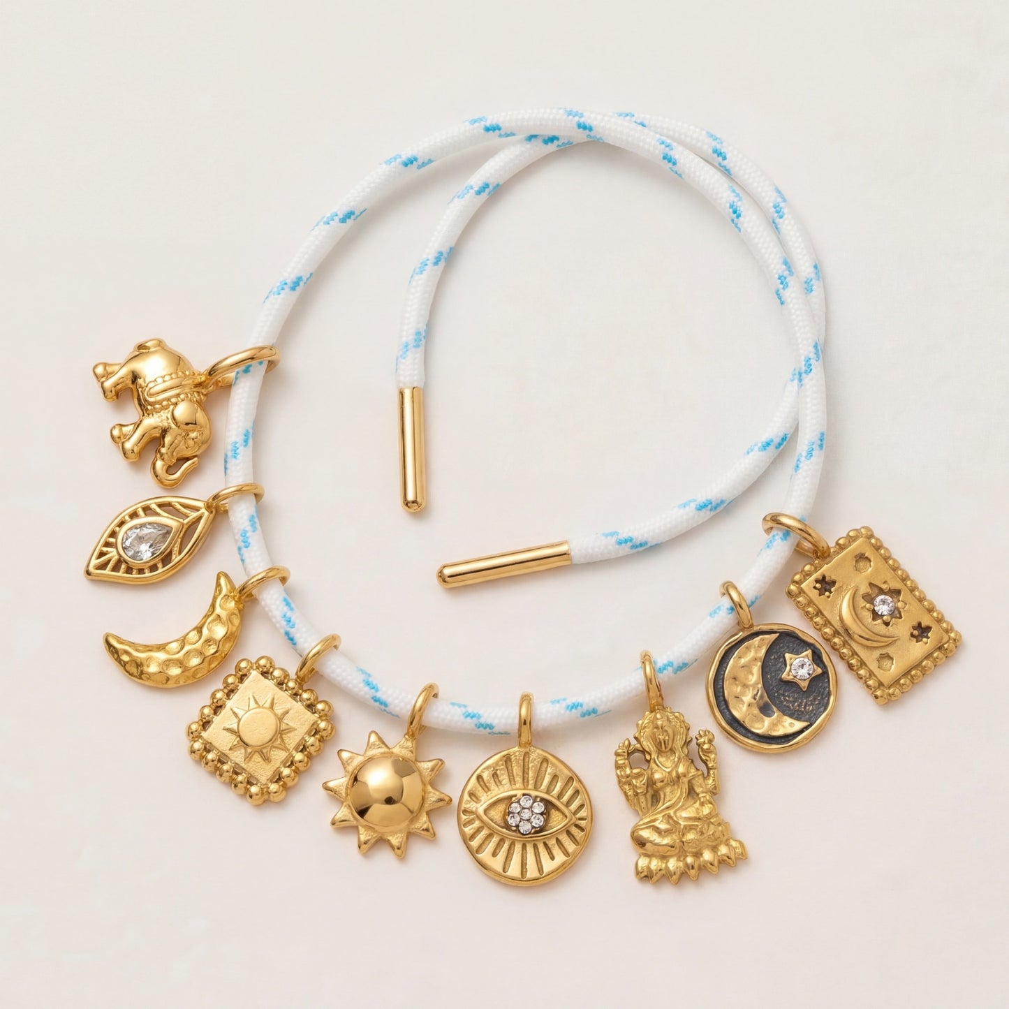 Minimalist PVD 18K Gold Plated Stainless Steel Animal Charm Bar