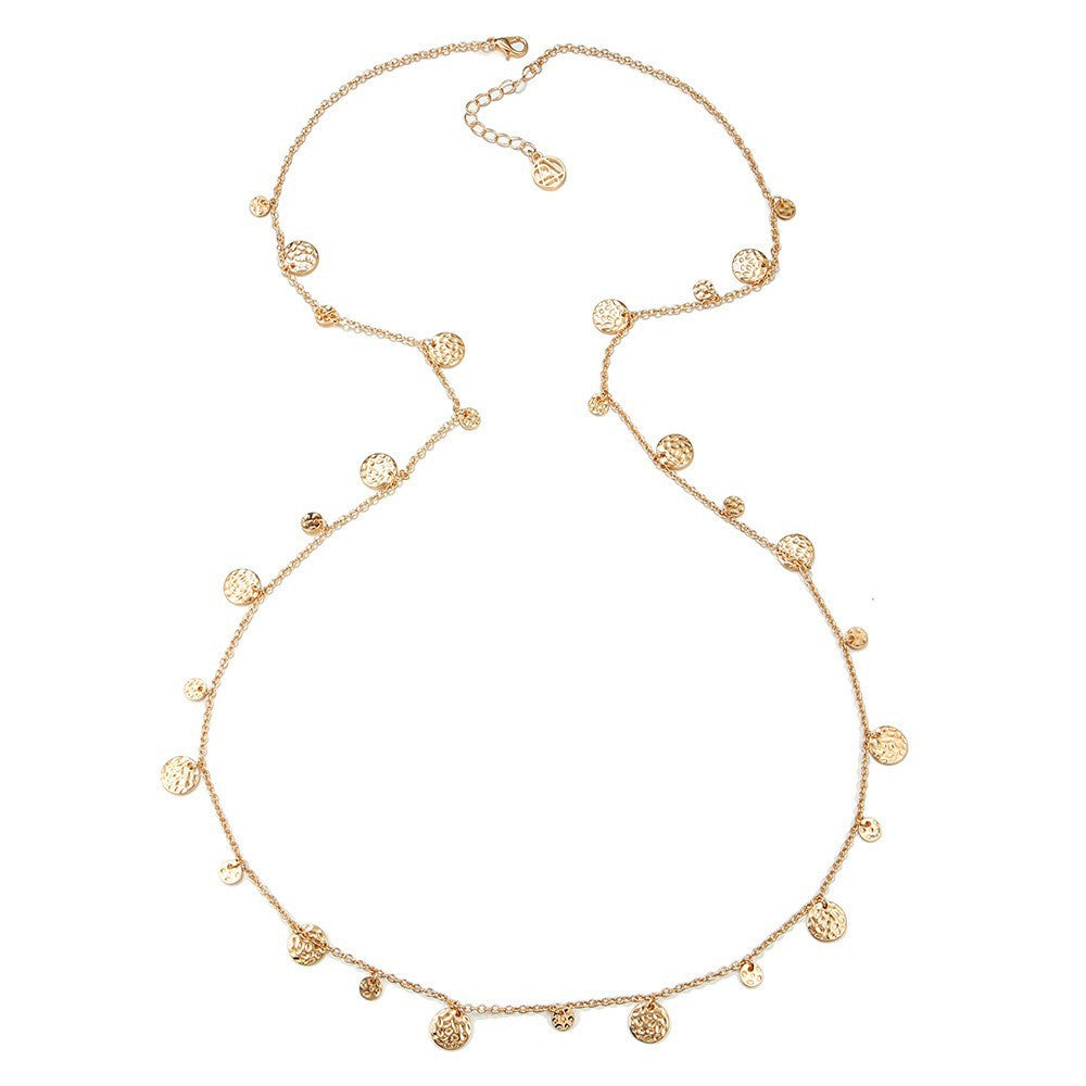 Casual Geometric Alloy Ball Chain Necklace