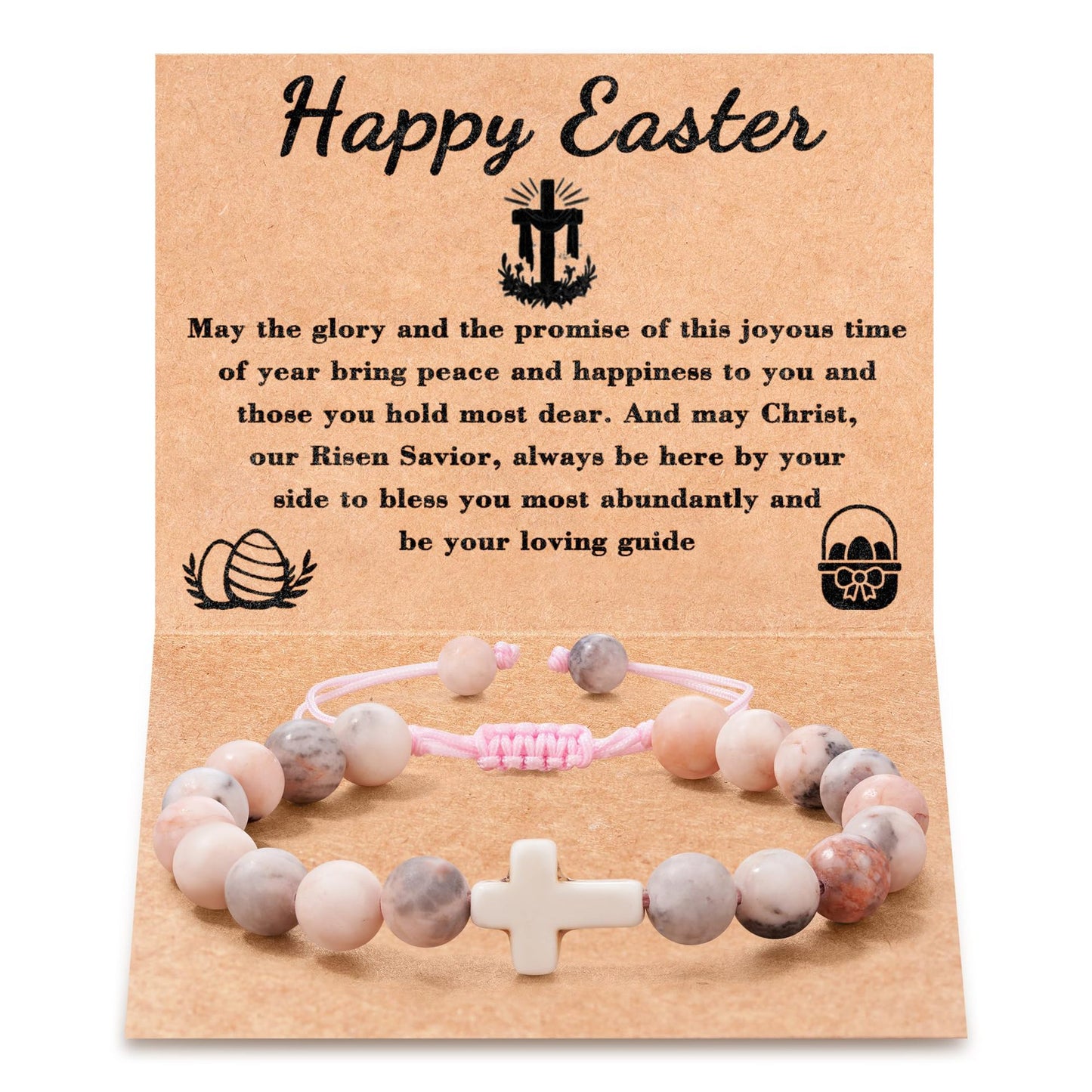 Cross Zebra Print Braided Bracelet Unisex