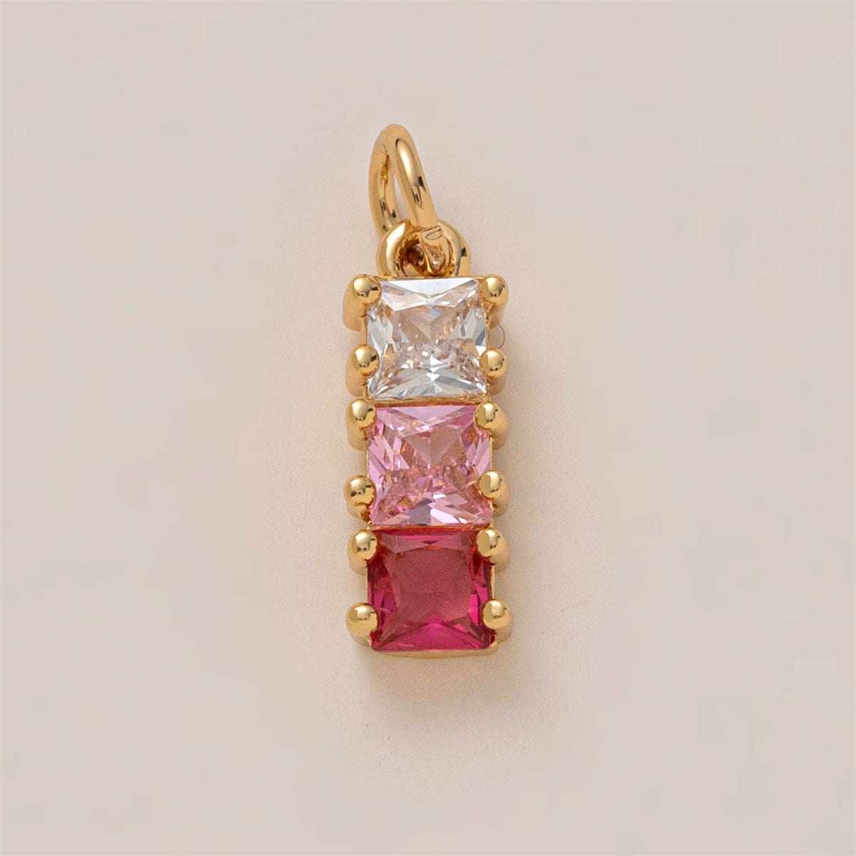 Minimalist Floral Pattern Brass PVD Plated Charm Bar