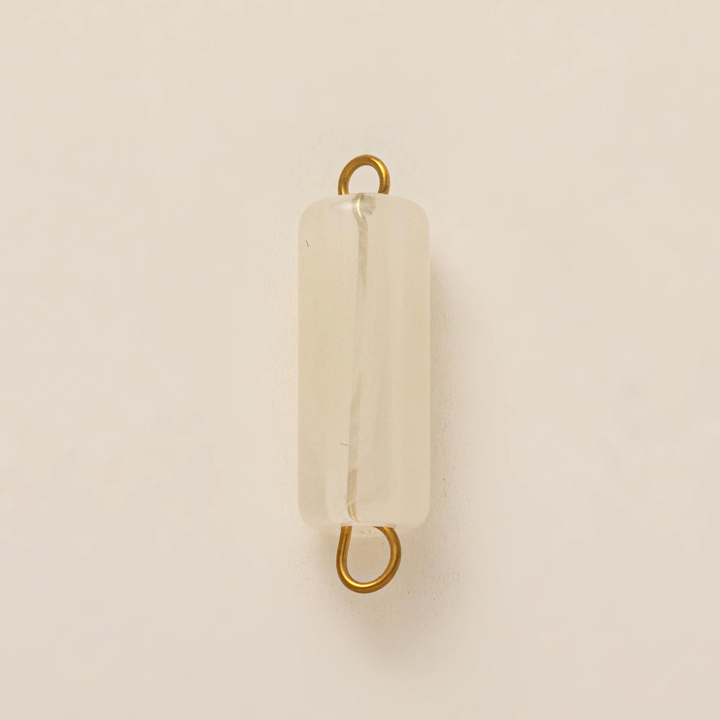 Ethnic Oval Acrylic Pendant Stainless Steel 18K Gold Plated PVD Ball Chain Charm Bar Unisex