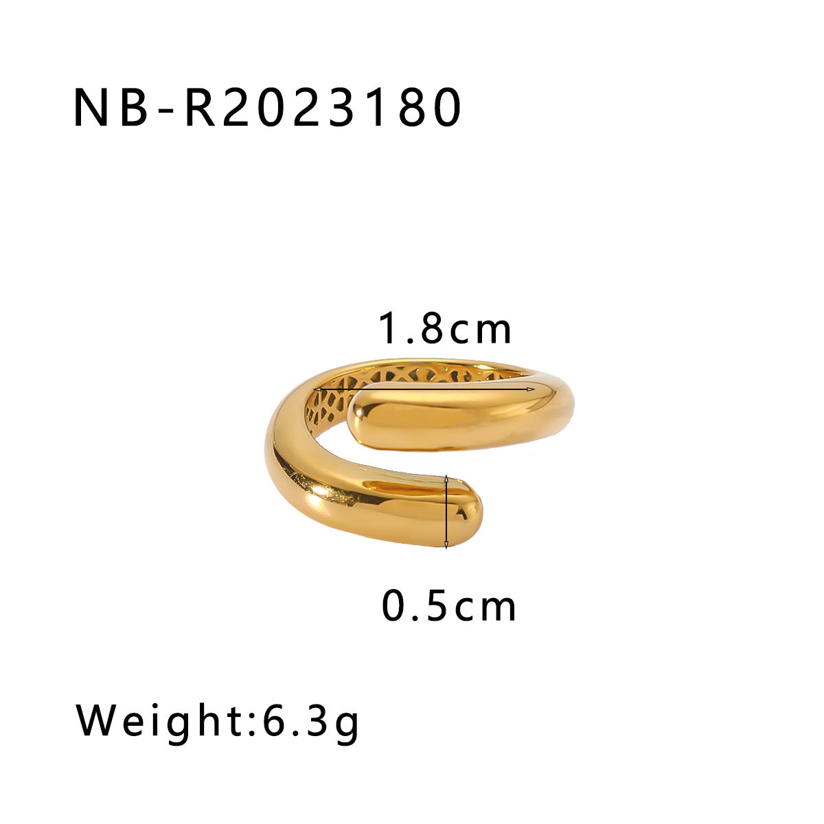 Anello Minimalista Geometrico in Acciaio al Titanio con Placcatura in Oro 18K Impermeabile Lucido di Alta Qualità per Donna e Uomo