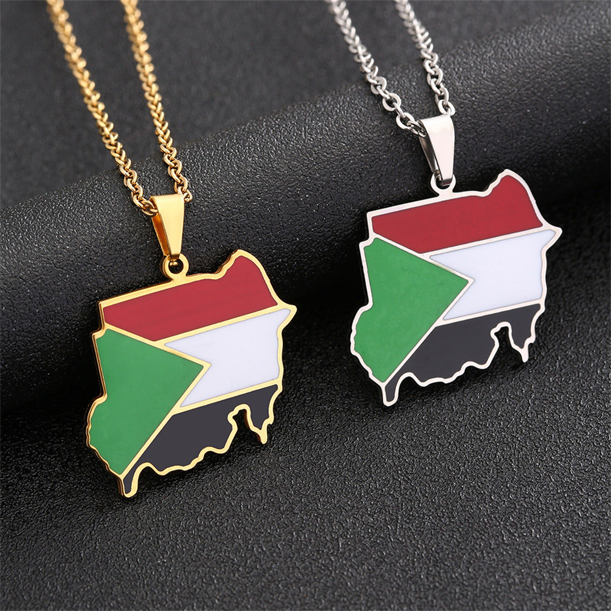 Natural Style Geometric Pendant Necklace for Unisex in Stainless Steel with Titanium Steel Charm and Polished Finish
