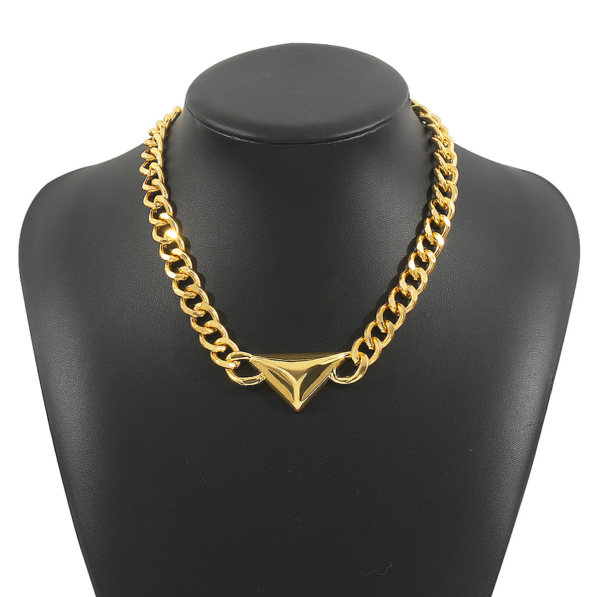 Collar Colgante Geométrico Vintage de Aleación con Acabado Chapado para Mujer