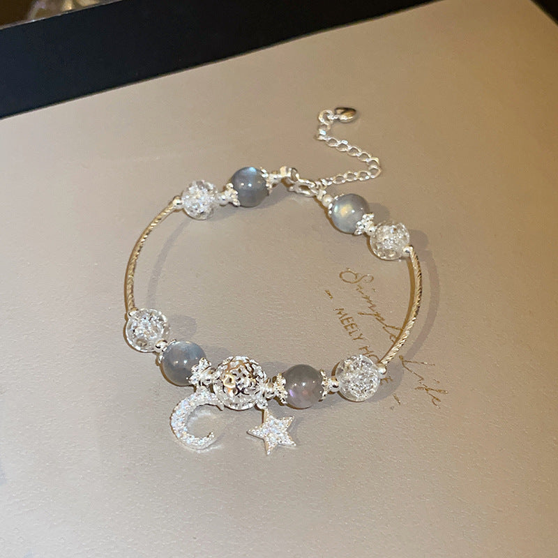 Luxury Elegant Geometric Alloy Plated Bracelet with Cubic Zirconia for Women