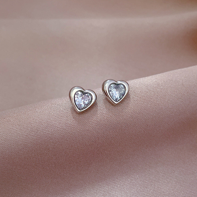 Minimalist Sweet Geometric Titanium Steel Plated Stud Earrings