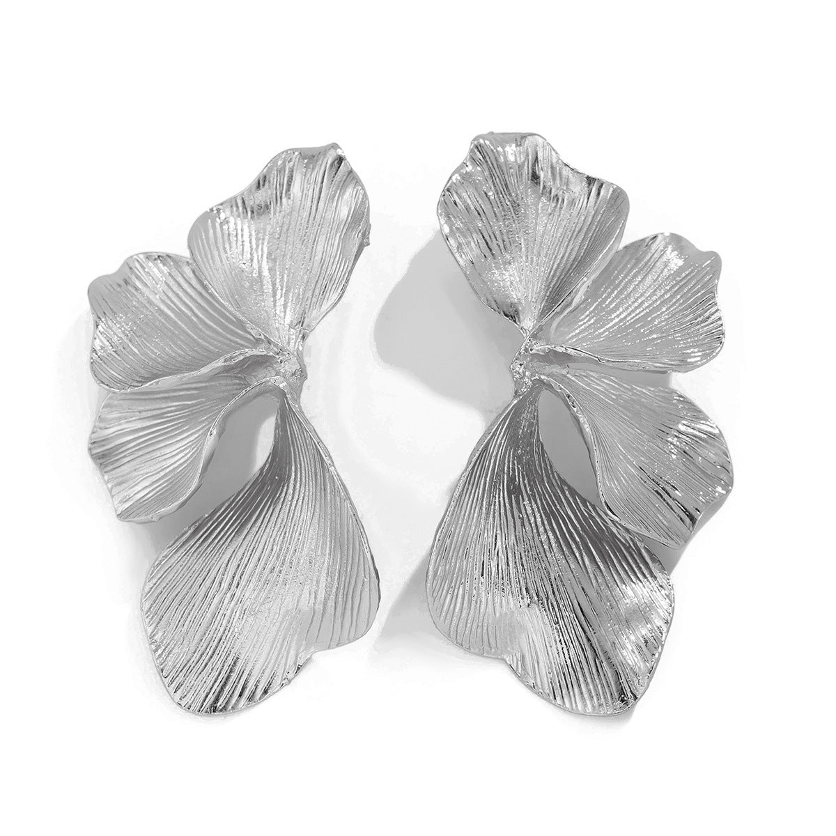 Floral Plated Alloy Earrings for Women