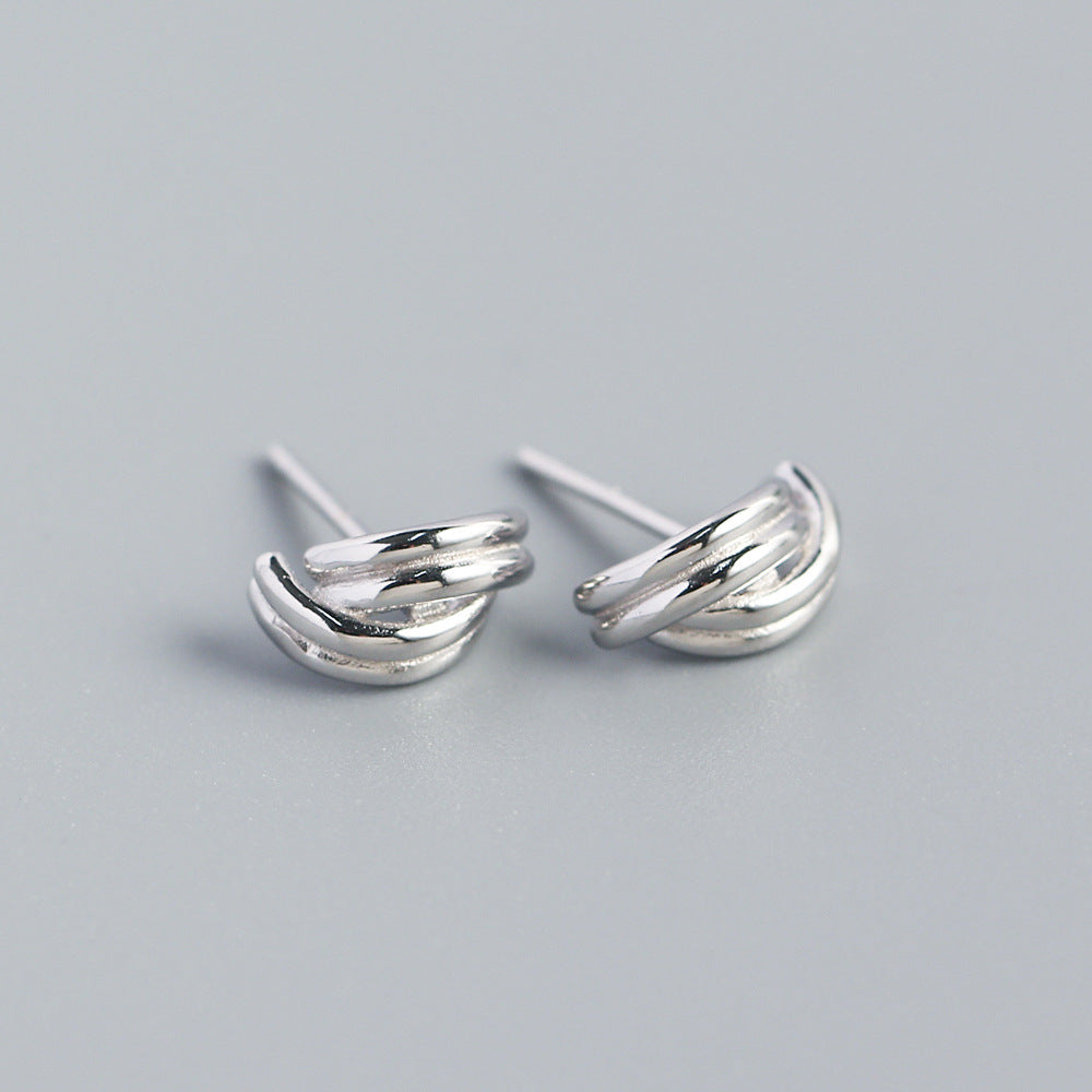 Minimalist 925 Sterling Silver Geometric Plated Earrings