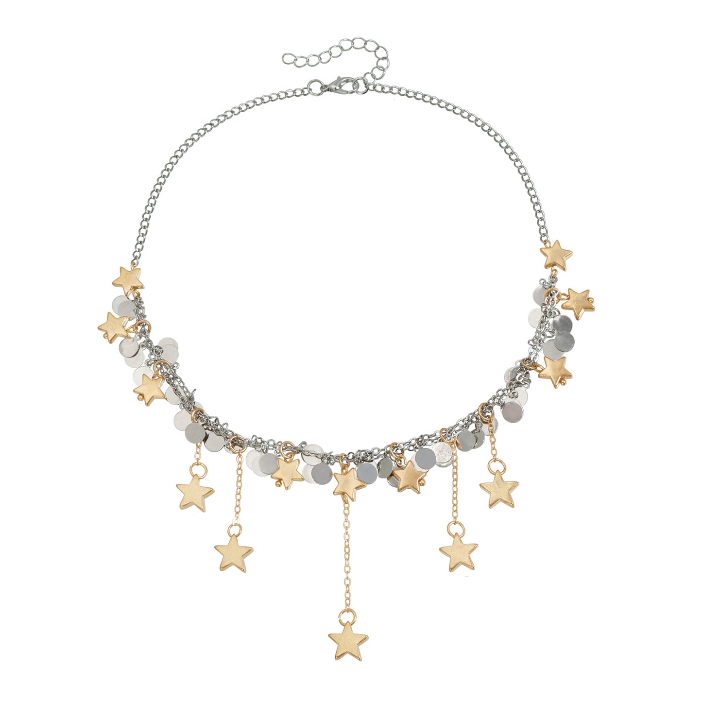 Geometric Heart Alloy Plated Necklace for Women