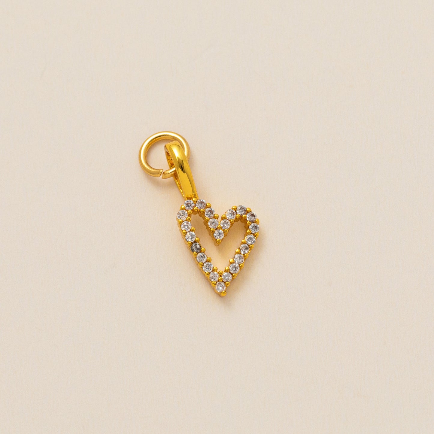 Minimalist Heart and Butterfly Brass and Ceramic Pendant Necklace