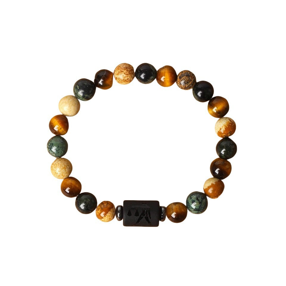 Casual Geometric Natural Stone Beaded Bracelet Crystal Handmade Unisex Jewelry