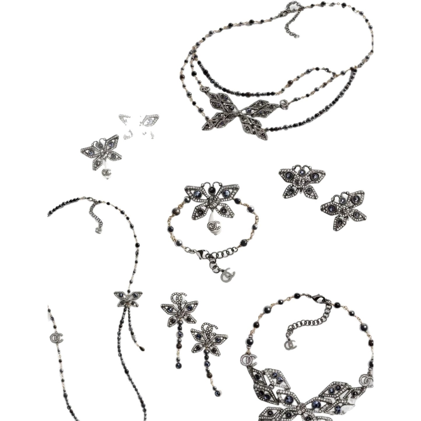 Vintage Gold Plated Brass Butterfly Necklace for Women