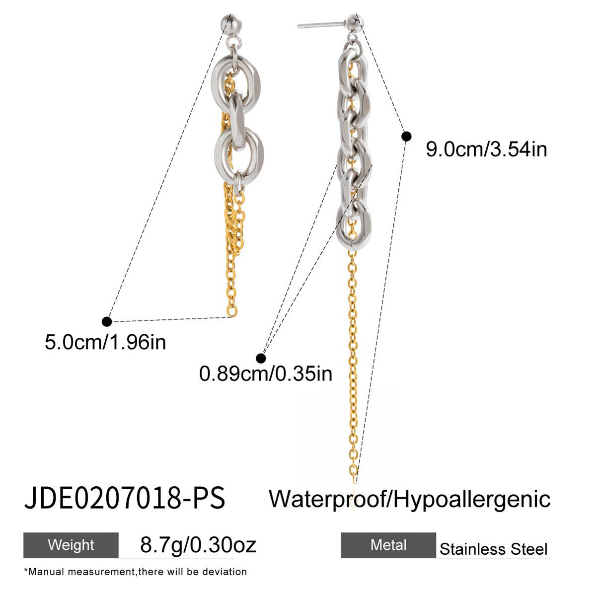 Pendientes Colgantes Minimalistas Geométricos de Acero Inoxidable con Acabado Chapado para Mujer