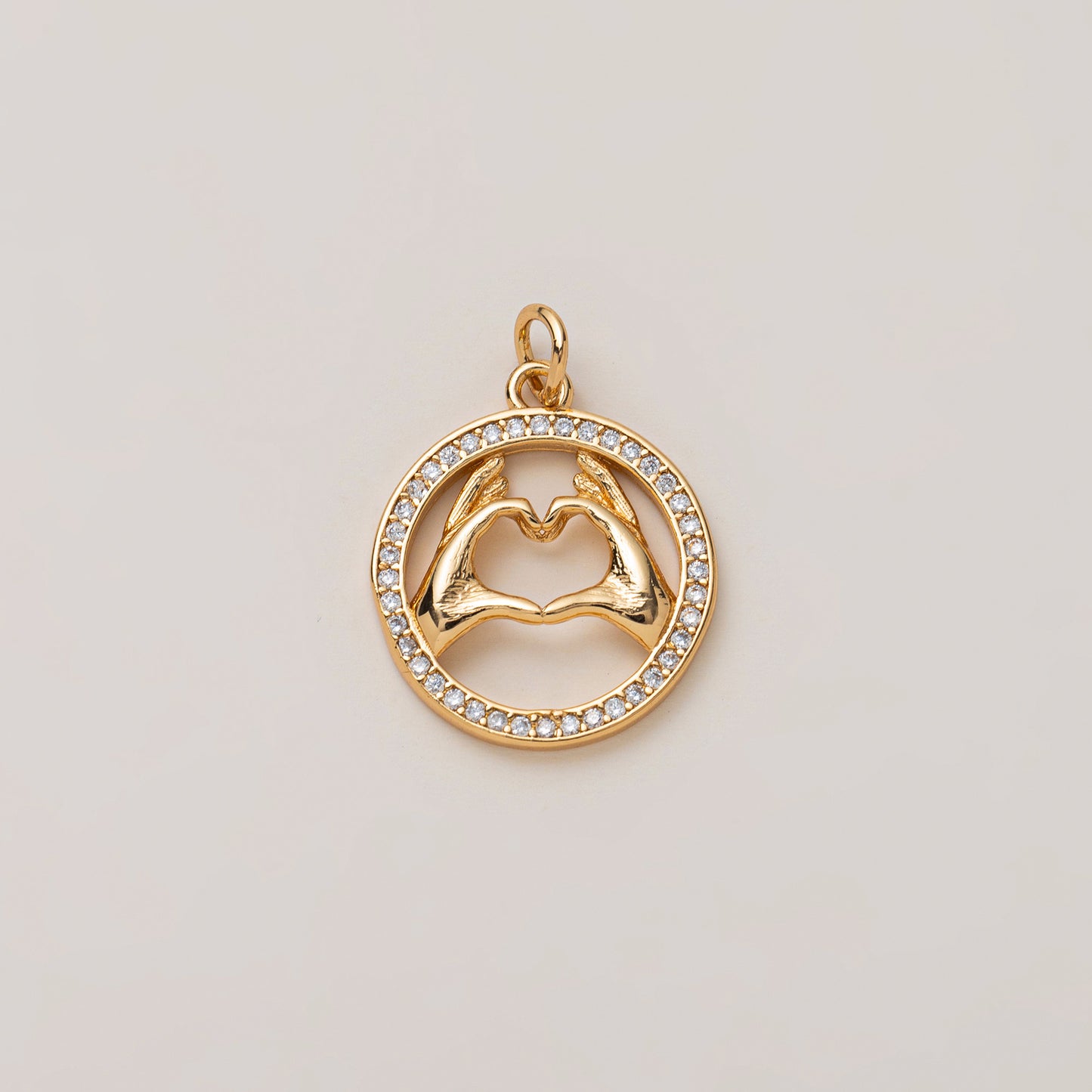 Minimalist Heart Geometric Brass Plated Pendant Necklace