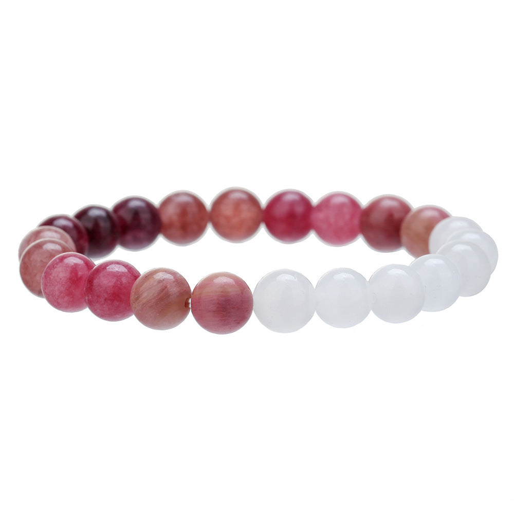 Ethnic Geometric Natural Agate Crystal Bracelet Unisex Handmade Jewelry