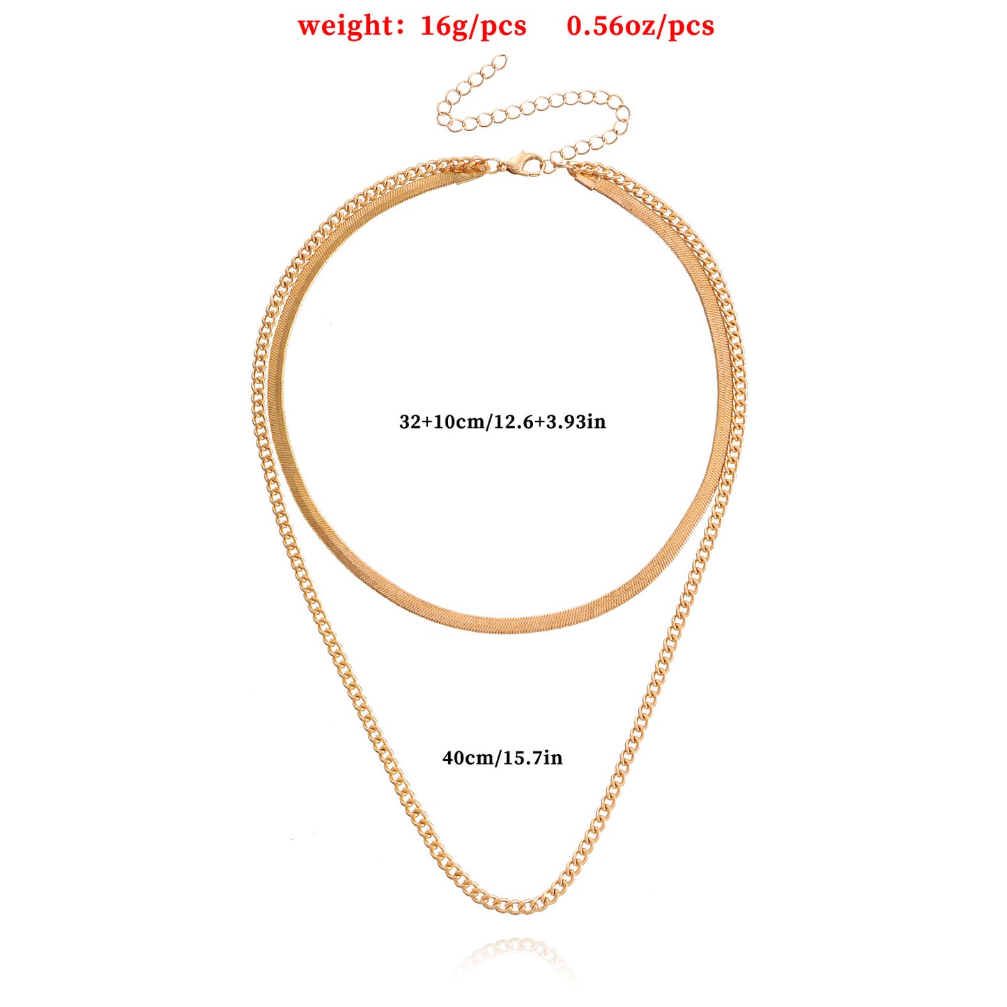 Minimalist Double-Layer Snake Chain Necklace for Women with Geometric Design and Plated Metal Finish