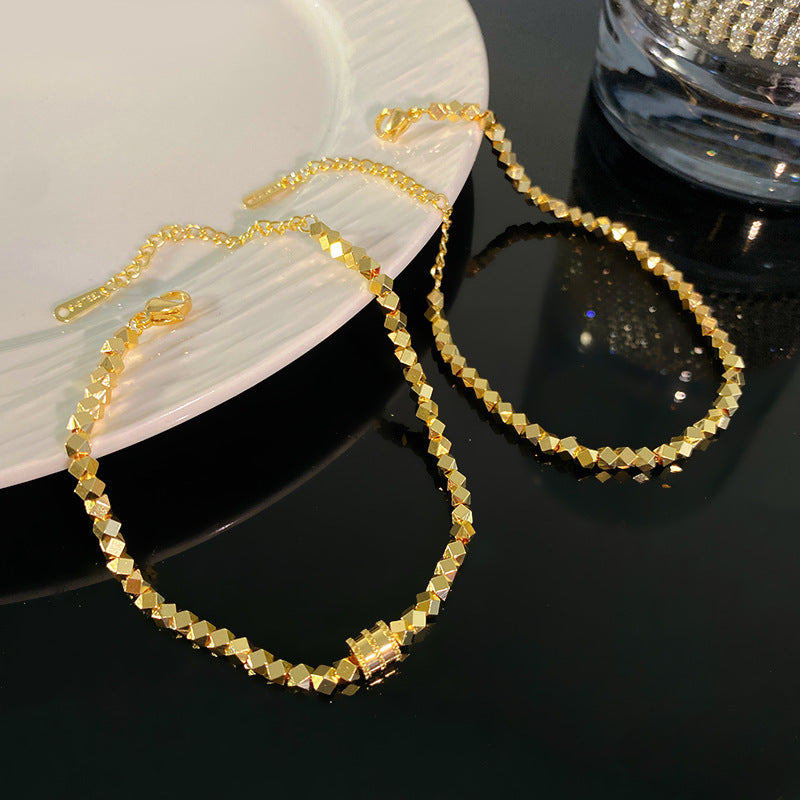 Minimalist Geometric Titanium Steel Plated Bracelet