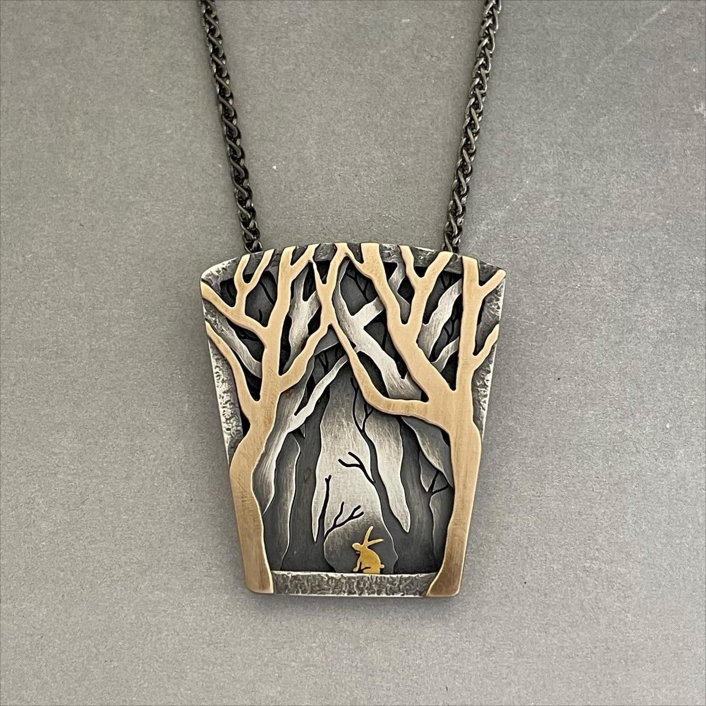 Vintage Bird Pendant Necklace for Women and Men in Stainless Steel with Titanium Steel Charm and Electroplated Finish on O-Chain
